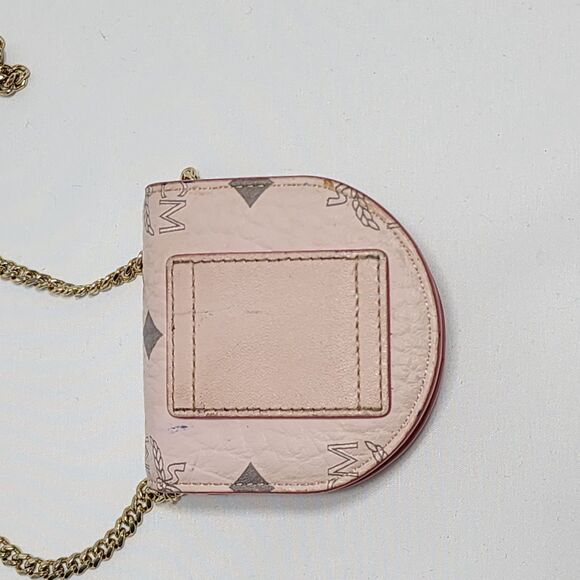 MCM Vintage Pink Visetos Mini Crossbody Chain Bag Purse Made in Korea 1990s - Picture 7 of 16